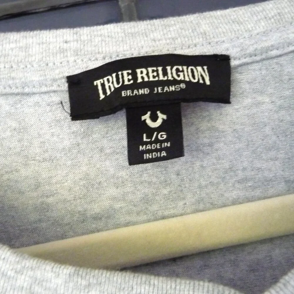TRUE RELIGION HENLEY SHIRT LARGE